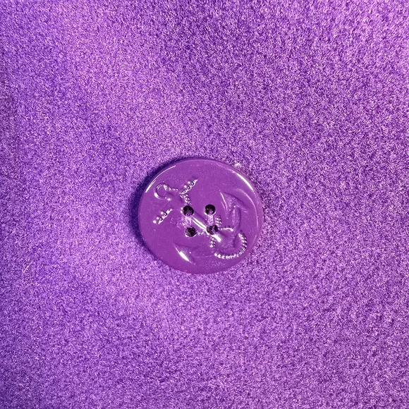 Delia’s Plum Wool-Blend Peacoat Medium Classic Winter Jacket Womens - Picture 3 of 7